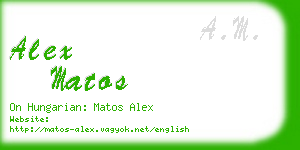 alex matos business card